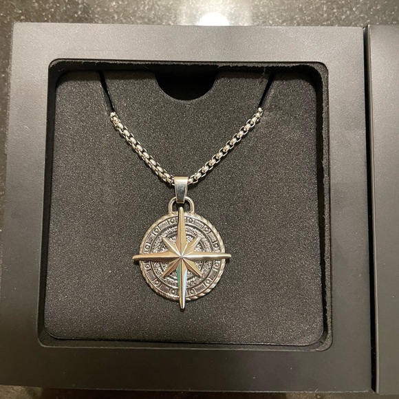 Italgem Steel North Star men’s necklace - Picture 2 of 3